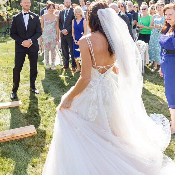 Stella York, Hazel Wedding Dress 6886, Size 6 - altered to 4, Color IV/MC-PL - Picture 9 of 15